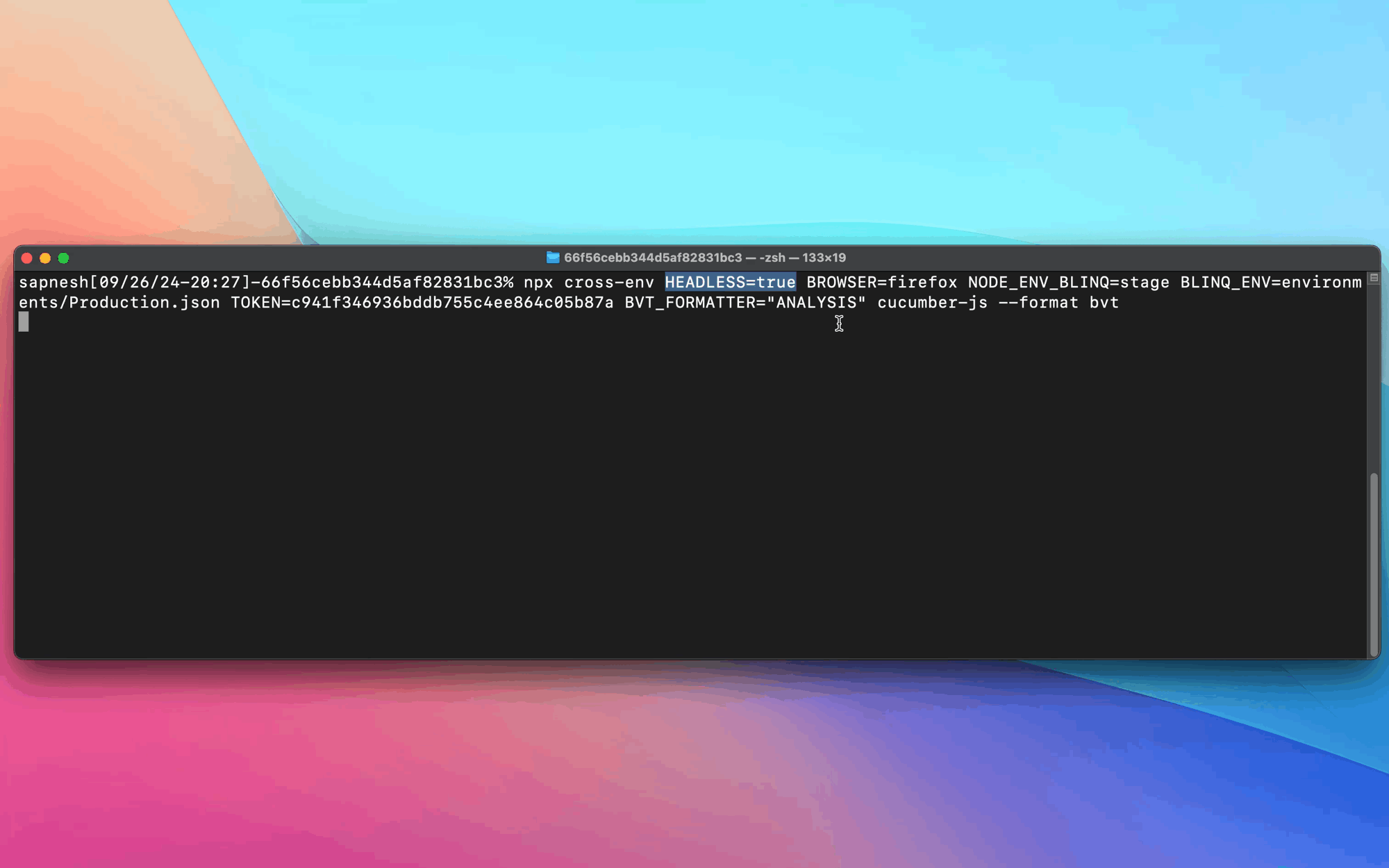 Headless mode execution