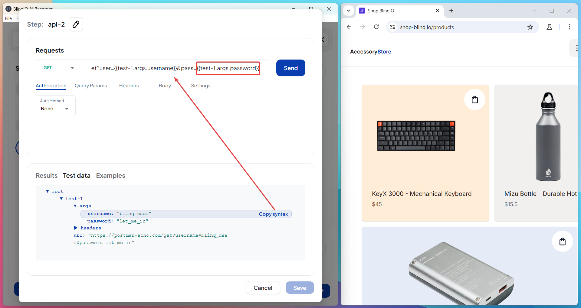 Using Response in URL