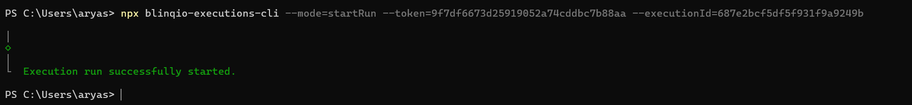 CLI start run sample